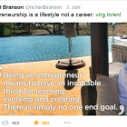 Richard Branson: Unternehmer sein ist ein Lifestyle, kein Beruf