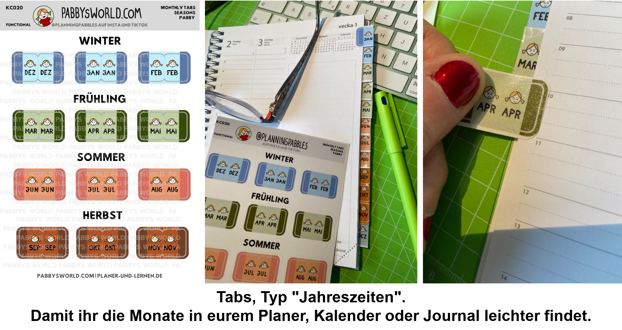 Monthly Tabs für eure Planer, Kalender, Journals. Zum besseren Auffinden der Monate. Petra A. Bauer, 2026