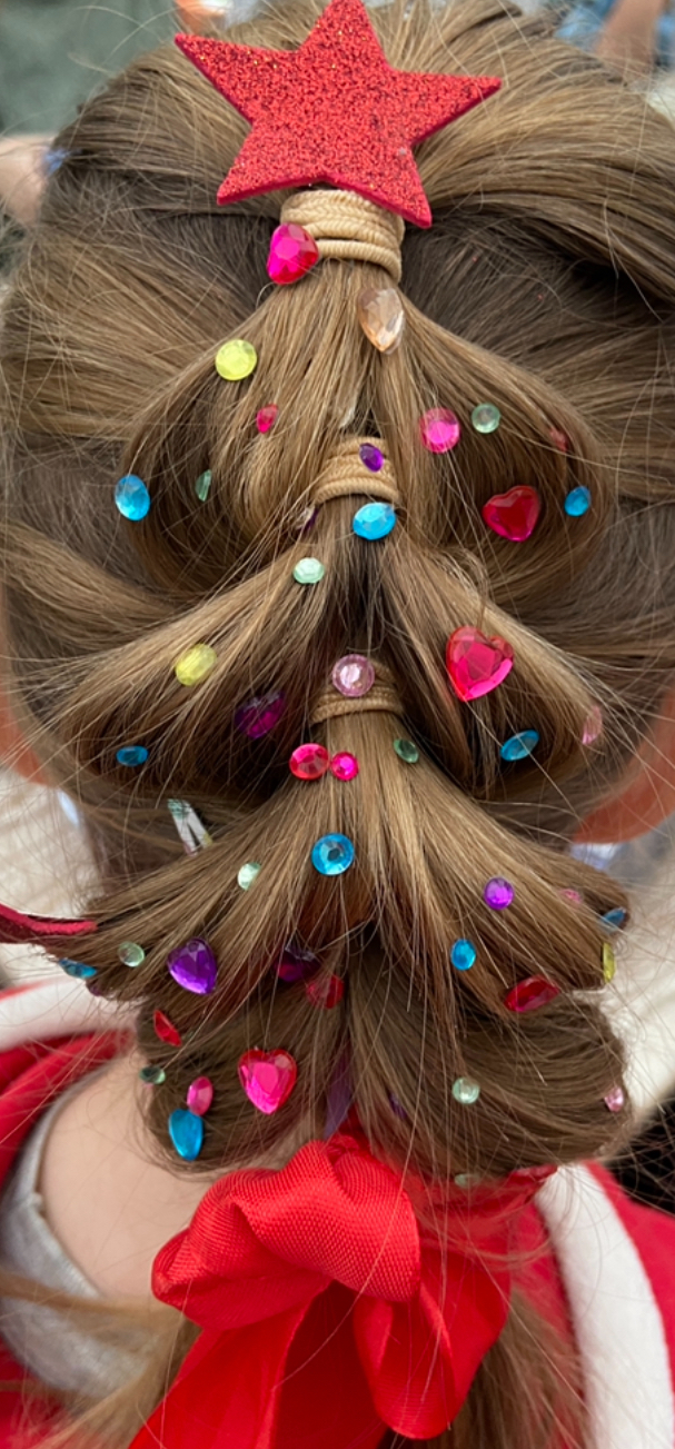 Weihnachtsfrisur