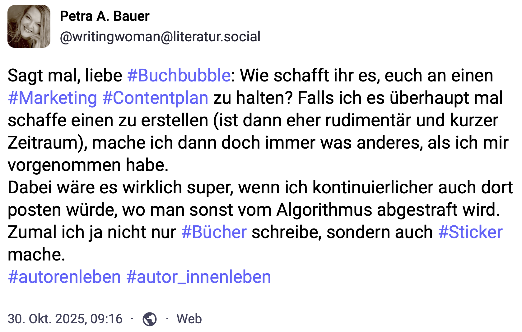 Marketingfrage auf Mastodon